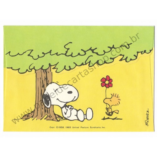 Envelope AVULSO ANTIGO IMPORTADO Snoopy Tree