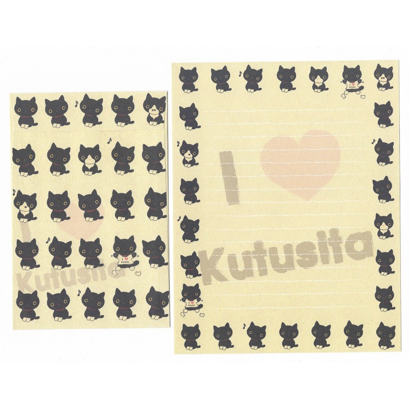 Conjunto de Papel de Carta Importado Kutusita Nyanko Love - San-X Japan