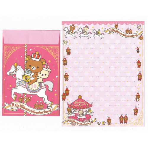 Conjunto de Papel de Carta Importado Rilakkuma Wonderland CRS - San-X