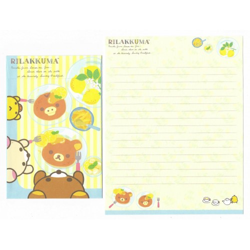 Conjunto de Papel de Carta Importado Rilakkuma Fresh Lemon 1 - San-X