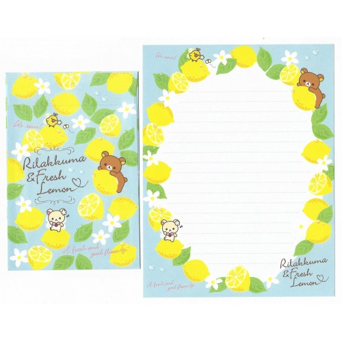 Conjunto de Papel de Carta Importado Rilakkuma Fresh Lemon 2 - San-X