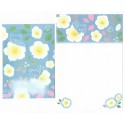 Conjunto de Papel de Carta Importado Rilakkuma Flower (CBL) - San-X