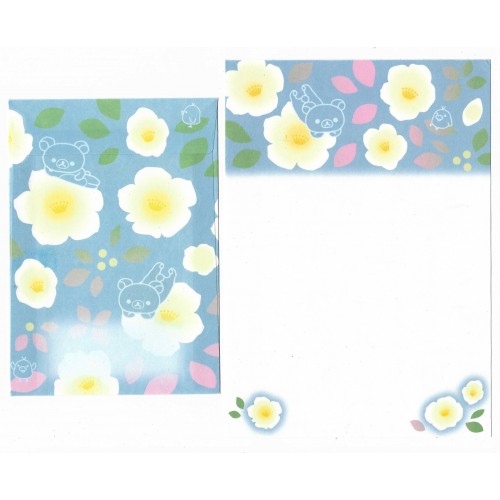 Conjunto de Papel de Carta Importado Rilakkuma Flower (CBL) - San-X