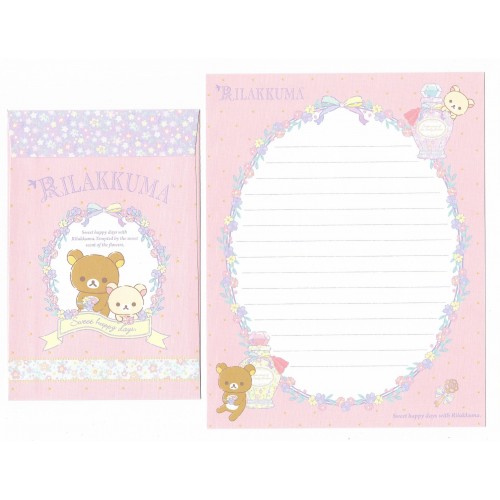 Kit 4 Conjuntos de Papel de Carta Rilakkuma Sweet Happy Days - San-X