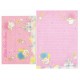 Conjunto de Papel de Carta Antigo Little Twin Stars Castelo I Sanrio Soft Paper