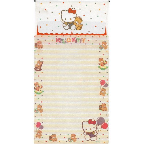 Conjunto de Papel de Carta Antigo Hello Kitty Bear