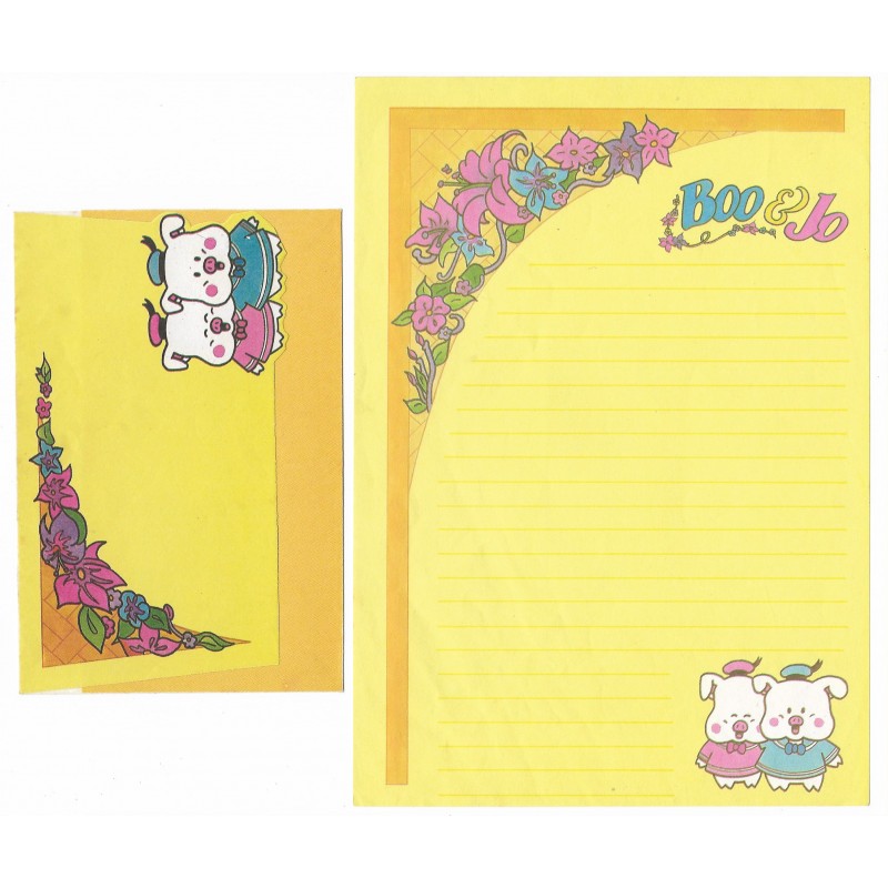 Conjunto de Papel de Carta Antigo Boo & Jo (CAM)