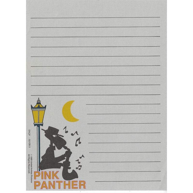 Ano 1989. Papel de Carta Antigo Pink Panther - CGR