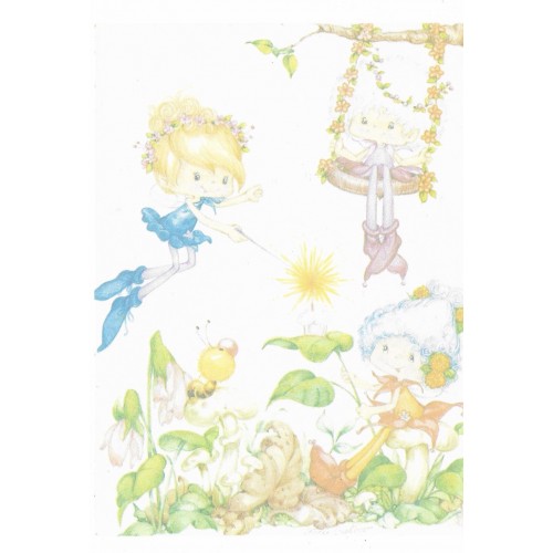 Papel de Carta Antigo M Fadinha Encantada (COR)