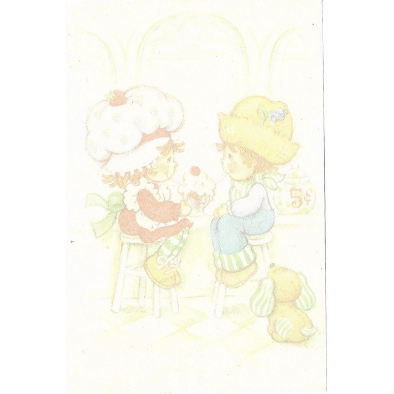 Mini Papel de Carta Antigo Moranguinho Milkshake