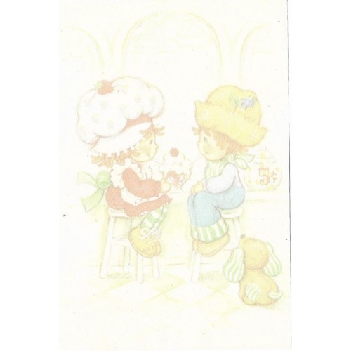 Mini Papel de Carta Antigo Moranguinho Milkshake