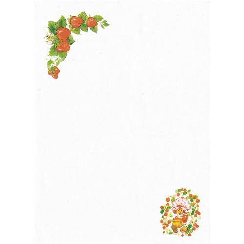 Papel de Carta Antigo M Moranguinho & Cestinha