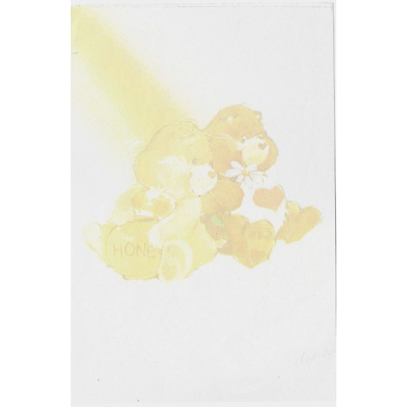 Mini Papel de Carta Antigo Ursinhos Carinhosos Honey