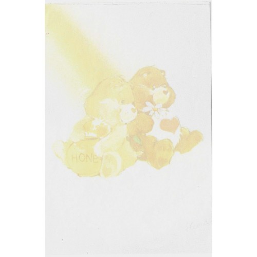 Mini Papel de Carta Antigo Ursinhos Carinhosos Honey