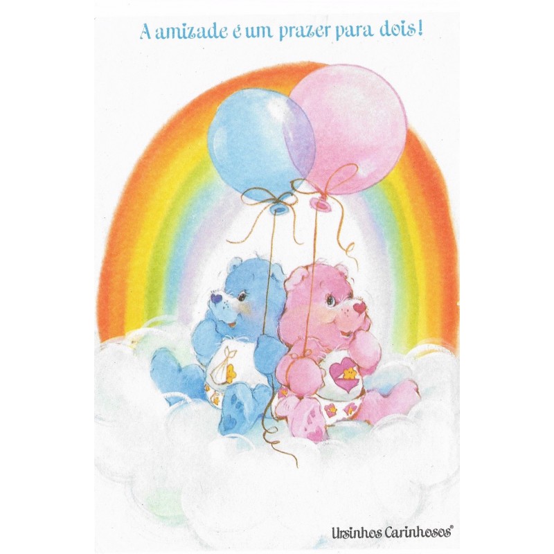 Papel de Carta Antigo M Ursinhos Carinhosos Amizade