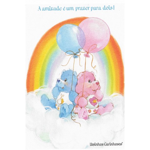 Papel de Carta Antigo M Ursinhos Carinhosos Amizade