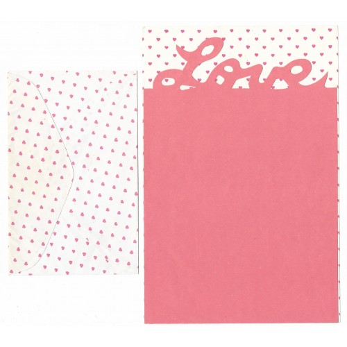 Conjunto de Papel de Carta Antigo Artefinal Love (CVM)