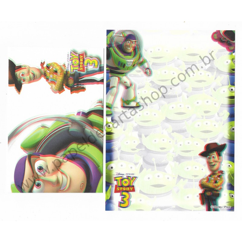 Conjunto de Papel de Carta Disney/Pixar Toy Story 3D (II)