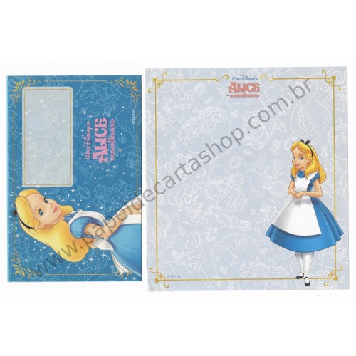 Kit 6 Conjuntos de Papel de Carta Disney Alice in Wonderland 