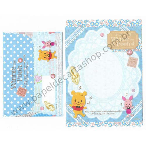 Conjunto de Papel de Carta Disney Winnie The Pooh (CAZ)