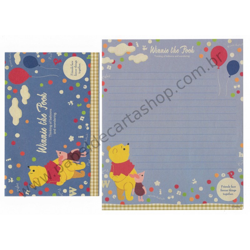 Conjunto de Papel de Carta Disney Winnie The Pooh Balloons (CAZ)