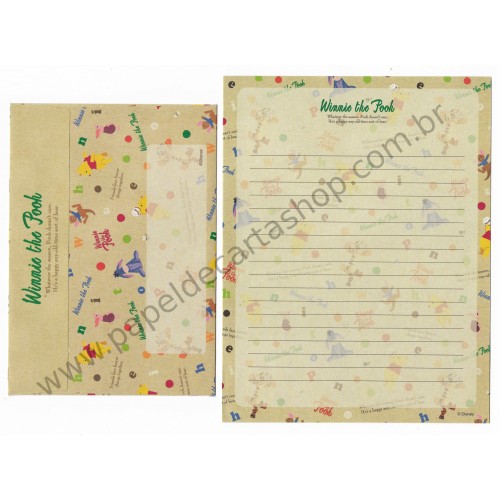 Conjunto de Papel de Carta Disney Winnie The Pooh Balloons (CBG)