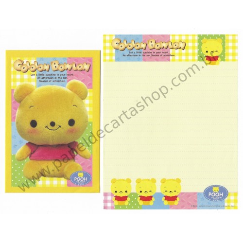 Conjunto de Papel de Carta Disney Pooh Cololow Bowlon