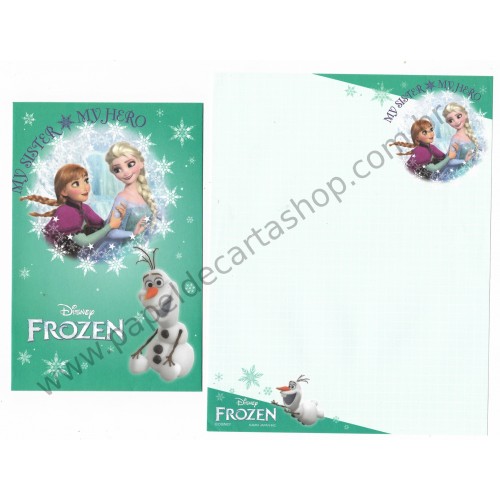Conjunto de Papel de Carta Disney Frozen - My Hero