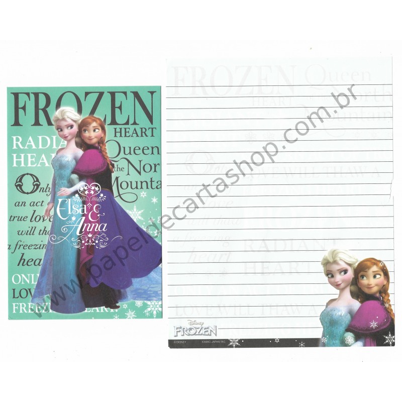 Kit 2 Conjuntos de Papéis de Carta Disney Frozen My Hero