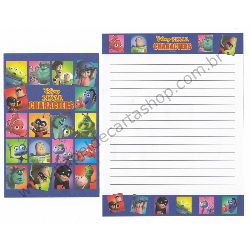 Conjunto de Papel de Carta Disney/Pixar Characters (CAZ)