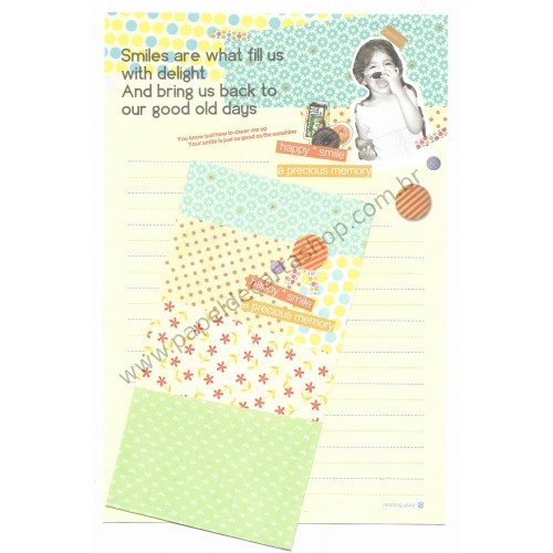 Conjunto de Papel de Carta Importado Smiles - Morning Glory