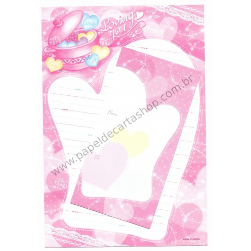 Conjunto de Papel de Carta Importado Loving You - i-Neu