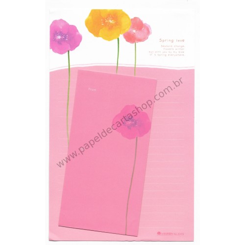 Conjunto de Papel de Carta Importado Spring Love - NL