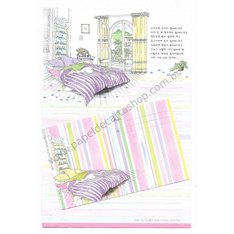 Conjunto de Papel de Carta Importado Bedroom - Papier