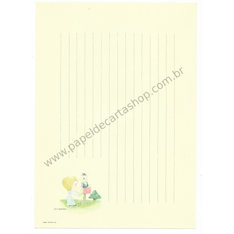 Papel de Carta Antigo (Vintage) Zuzu & Choopy I - Japan