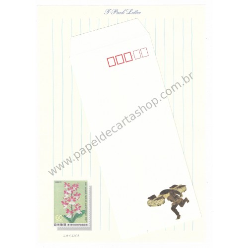 Conjunto de Papel de Carta Antigo (Vintage) Orchid - Kampo