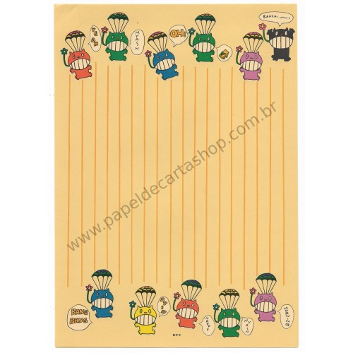 Conjunto de Papel de Carta Antigo Bichinhos Midori Japan
