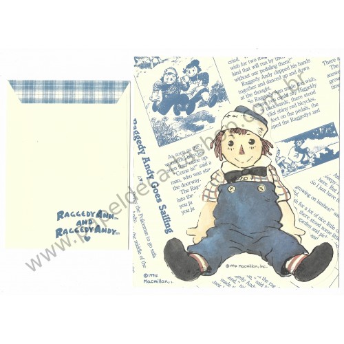 Conjunto de Papel de Carta Importado Raggedy Ann Goes Sailling