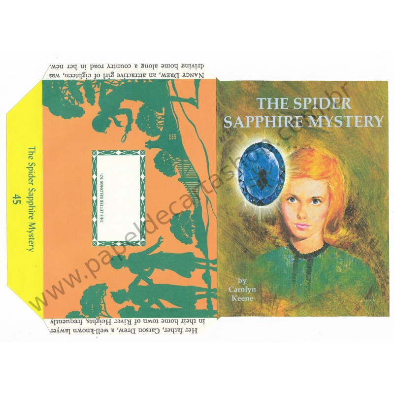 Ano 2005. Papel de Carta The Spider Sapphire Mystery by Carolyn Keene