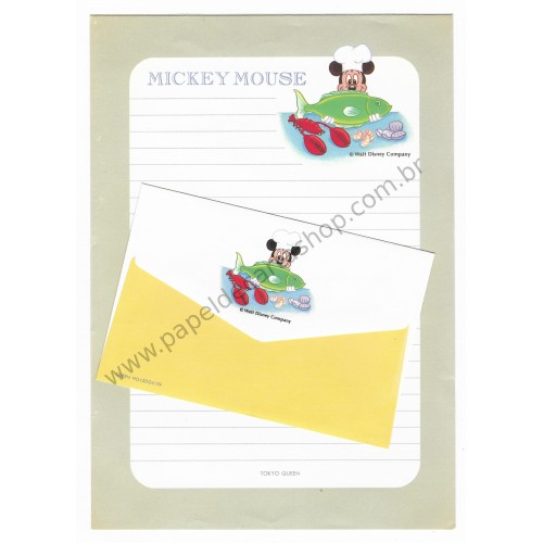 Conjunto de Papel de Carta VINTAGE Disney - Mickey Mouse