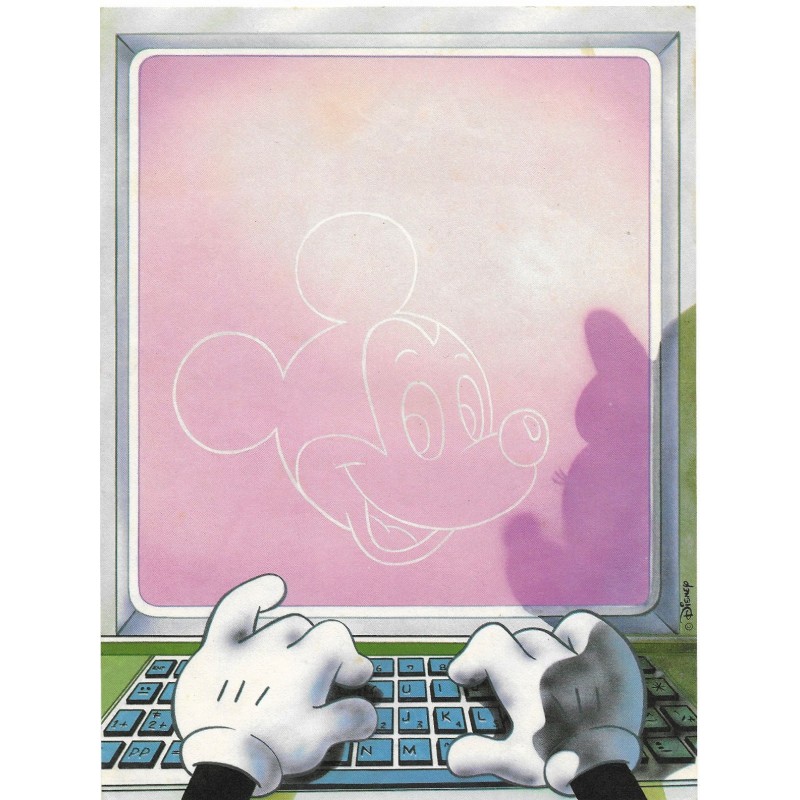 Papel de Carta Antigo Turma do Mickey