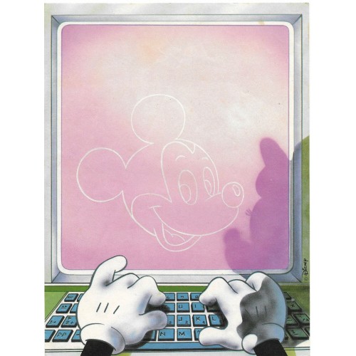 Papel de Carta Antigo Turma do Mickey