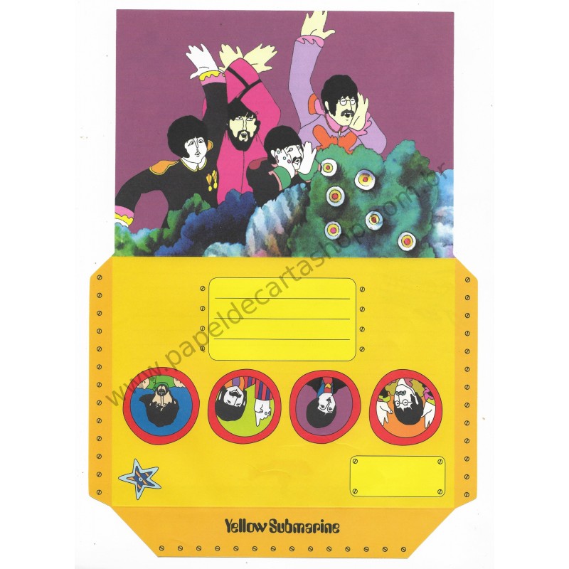 Papel de Carta Beatles Yellow Submarine III