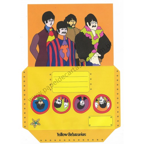 Papel de Carta Beatles Yellow Submarine V