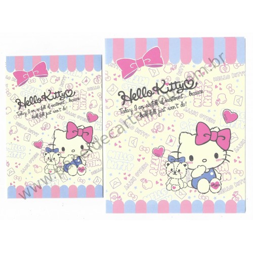 Ano 2015. Conjunto de Papel de Carta Hello Kitty Full of Excitement Sanrio