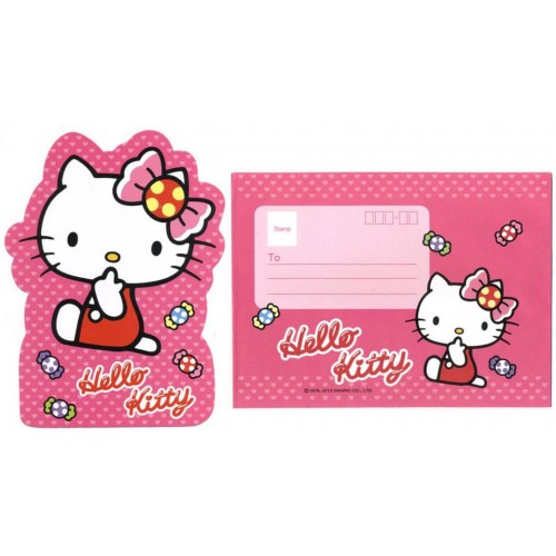 Ano 2013. Conjunto de Papel de Carta Cartão (CRS2) Hello Kitty Sanrio