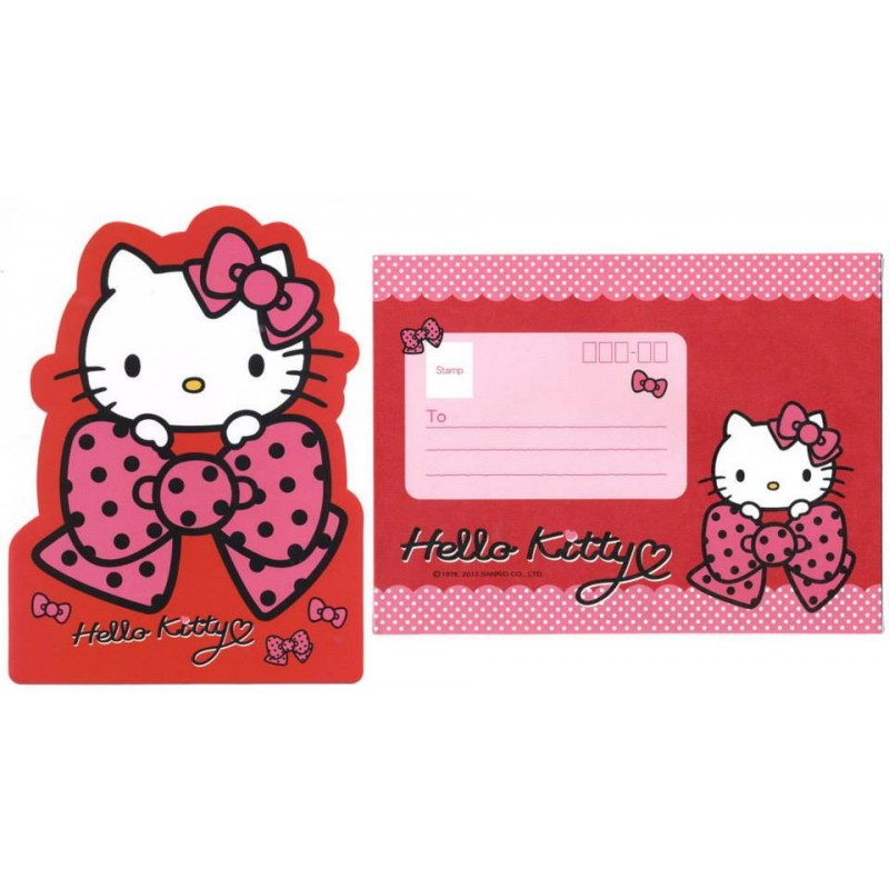 Ano 2013. Conjunto de Papel de Carta Cartão (CRS3) Hello Kitty Sanrio