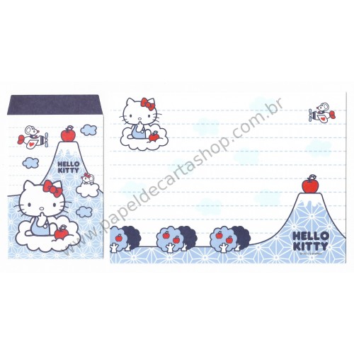 Ano 2013. Conjunto de Papel de Carta Hello Kitty Made In Japan (CAZ) Sanrio