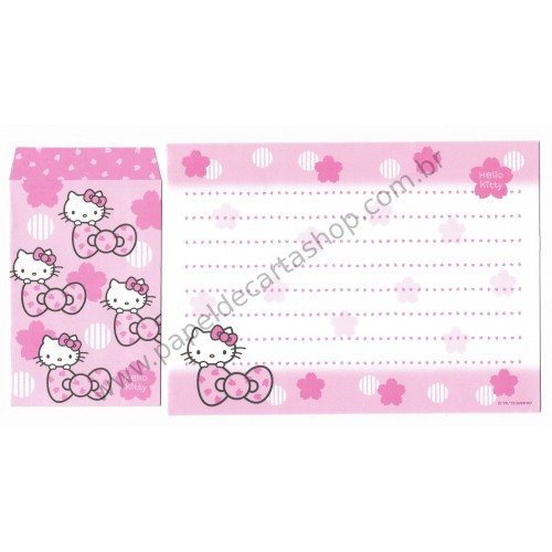 Ano 2013. Conjunto de Papel de Carta Hello Kitty Made In Japan (CRS) Sanrio