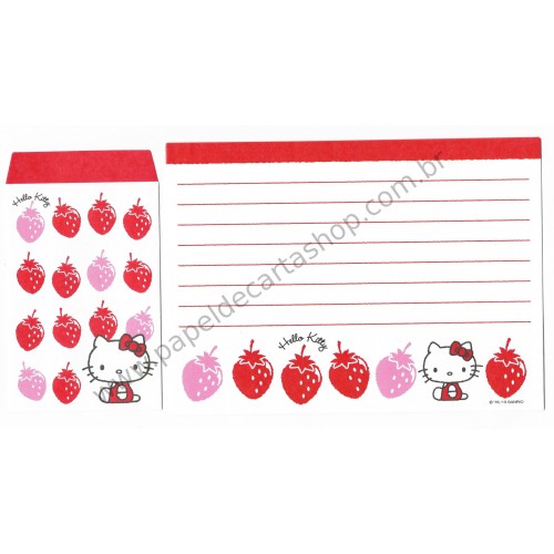Ano 2013. Conjunto de Papel de Carta Hello Kitty Made In Japan (CVM) Sanrio